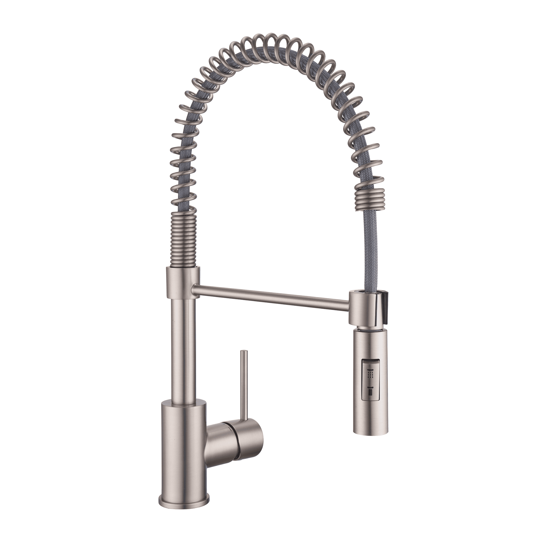 Torneira Monocomando Gourmet de Pia para Cozinha com Bica Alta Flexível Inox Escovado Tomas Delinia