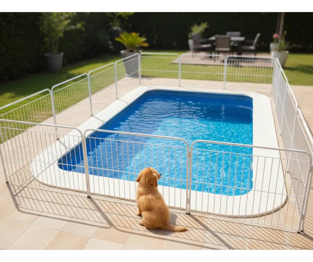 Cerca Para Piscina Proteção Cães Pet Cão Cachorro 0,7x1m